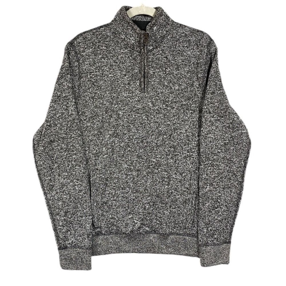 Abercrombie & Fitch Sweater Mens Size Medium Quarter Zip Heather Gray Kangaroo
